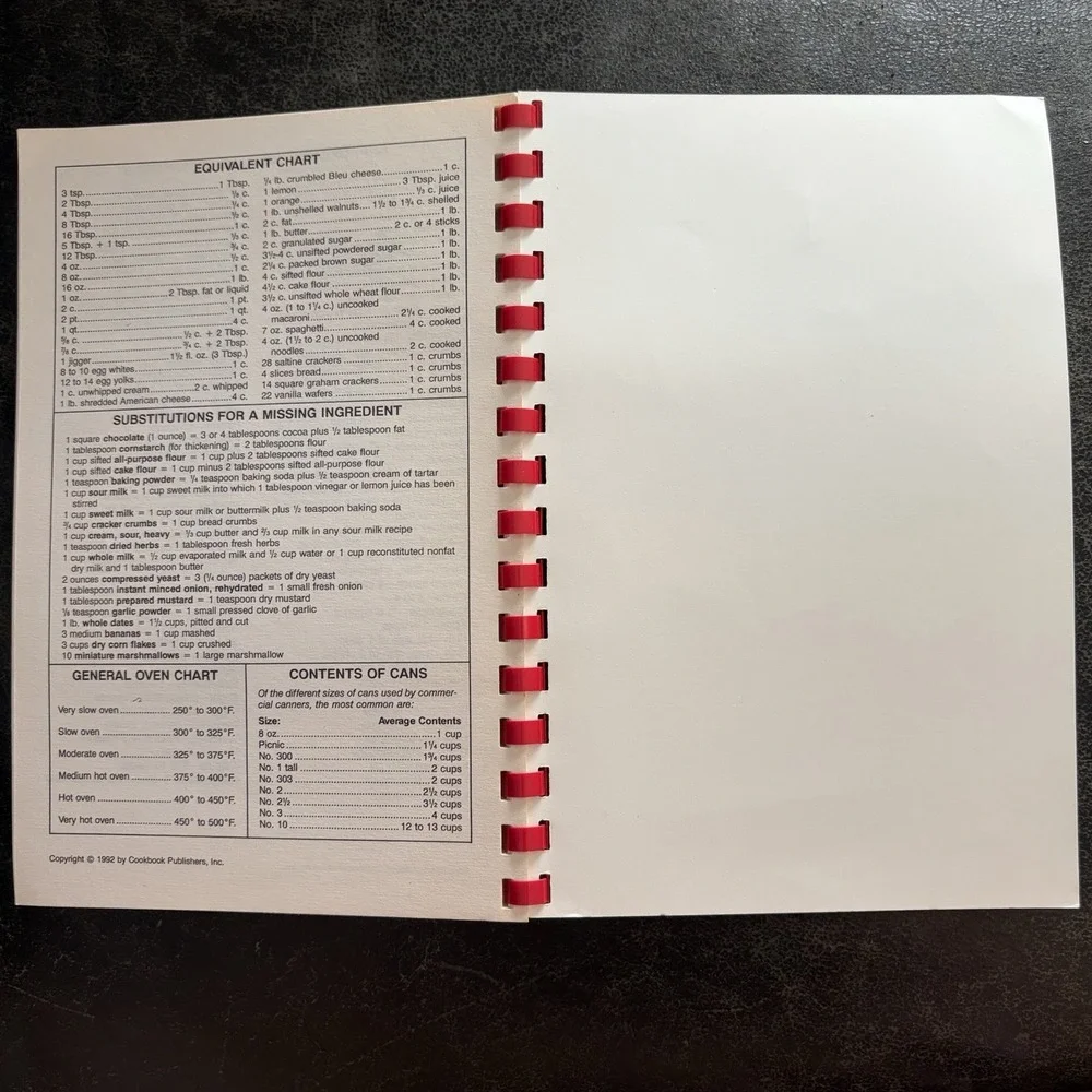 1994 Campbells Souper Recipes Spiral Bound Cookbook 90s Cottage Country VTG Red